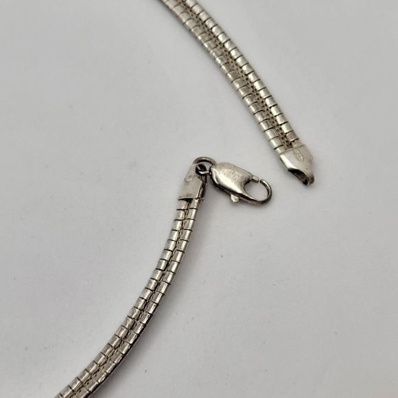 Vintage Milor Sterling Silver Omega Chain 17" - Picture 6 of 8